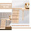 Plataforma de madeira para gaiola de hamster SWETRACE, 1 conjunto, 32 x 23 x 13,5 cm (12,6 x 9,1 x 5,3 polegadas) 4