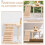 Plataforma de madeira para gaiola de hamster SWETRACE, 1 conjunto, 32 x 23 x 13,5 cm (12,6 x 9,1 x 5,3 polegadas) 2