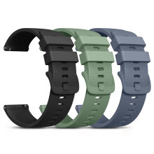 Oumida 3 Pack Quick Release Watch Straps Width 20mm Watch Straps for Men Women, Soft Silicone Replacement Sport Replacement Wristbands