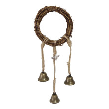 Campanas de bruja para protección de pomos de puerta, kit de suministros de brujería para colgar en la puerta con cascabeles de trineo,