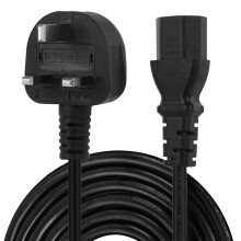 XINYUWIN Monitor Power Cable UK 3 Prong Kettle Lead IEC C13 Universal AC Power Cord Replacement, for Samsung, Dell, Sony, HP, LED LCD Smart TV and PC