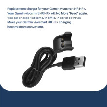 Charger for Vivosmart HR, Replacement Charging Cable Cord for Vivosmart HR/ Vivosmart HR+ (Black)