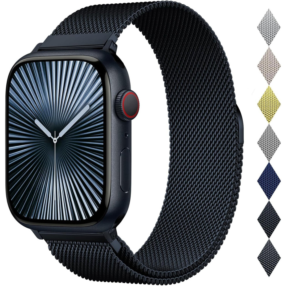 Stainless Steel Milanese Loop Band Compatible With Apple Watch 38/40/41/42/44/45/46/49Mm, Magnetic Clasp 9165521426720