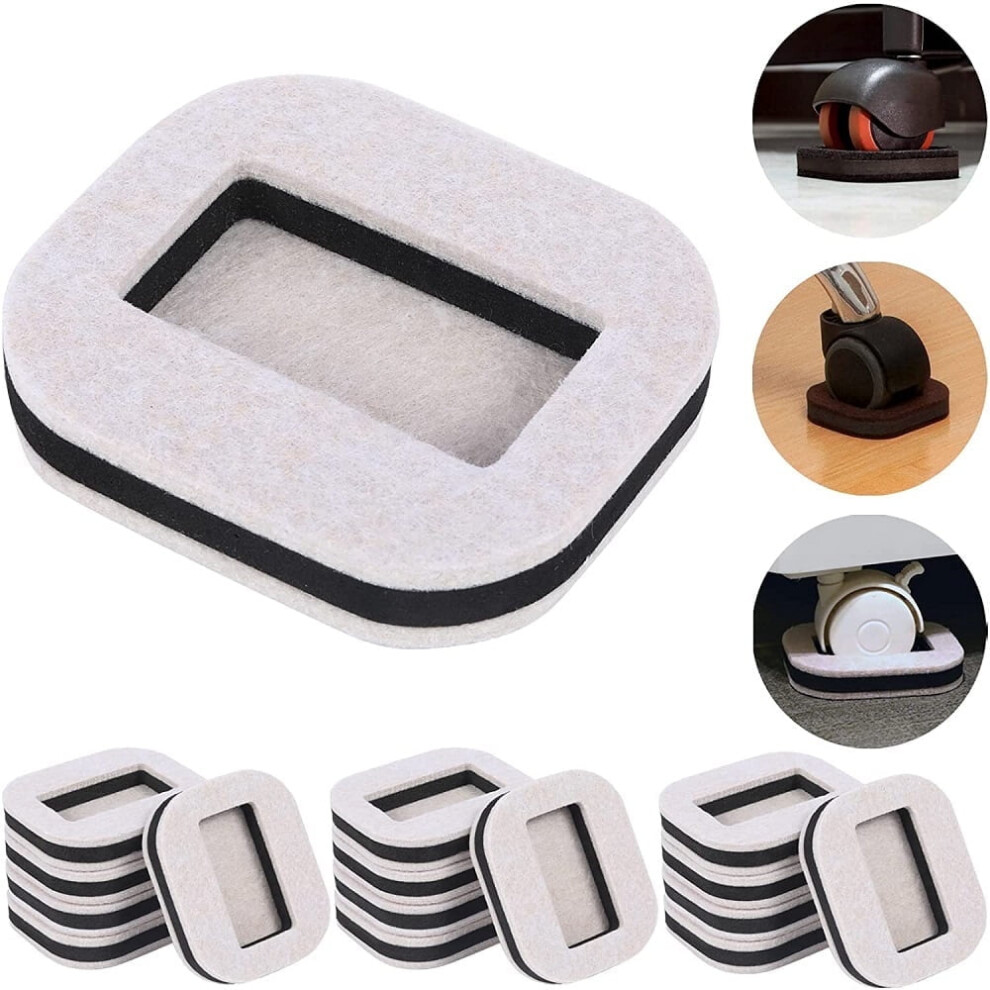 Felt Caster Cups For Furniture Wheels, 5 Pack 9104899431844