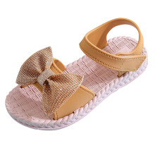 Sandali da principessa per bambine con fiocco, suola morbida, primi passi – taglie 5 e 6, scarpe da spiaggia, compatibili con i primi passi