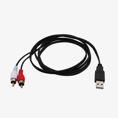 1,5 μ. Αρσενικό USB A σε 2RCA Αρσενικό Προσαρμογέας Καλωδίου Μετατροπέα Ήχου Καλώδιο 2