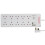 Pro Elec PELB1641 10 Gang Surge Protected Extension Lead, White 2m 1