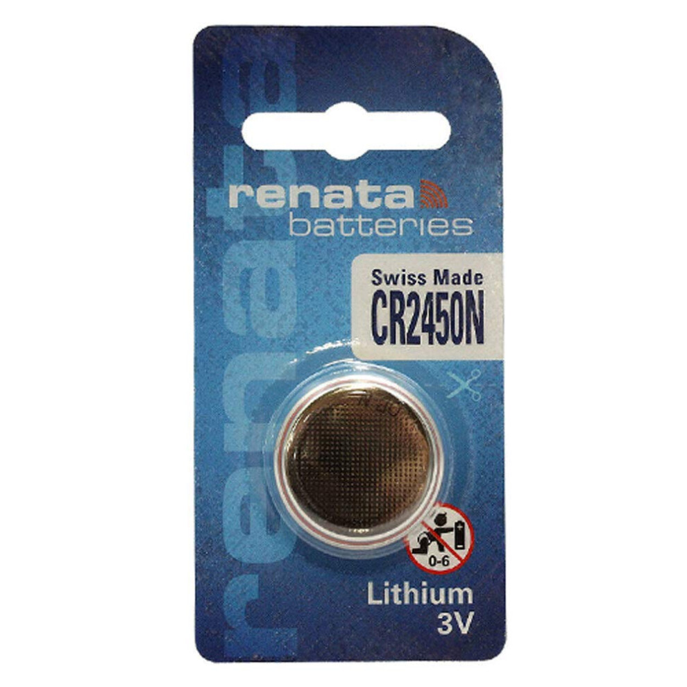2 X Genuine Renata Cr2450n 540Mah 3V Lithium Coin Cell Watch Batteries 64483504