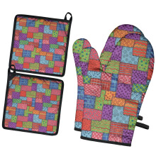 Gants de cuisine Pioneer Flower à motif floral (lot de 2), résistants à la chaleur, 19,5 cm x 30,5 cm