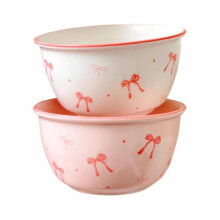 Bols en céramique à nœud rose, bols à soupe mignons de 11,5 cm, décorations pour desserts, puddings et salades de fruits pour la cuisine
