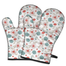 Gants de cuisine Pioneer Flower à motif floral, lot de 2, résistants à la chaleur, 19,5 cm x 30,5 cm
