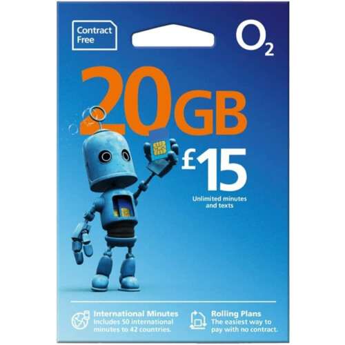 O2 Pay As You Go Sim Card Big Bundle 15 pack by O2