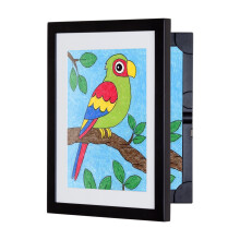 Cadre photo pour enfants Lil Davinci à ouverture frontale, pouvant contenir jusqu'à 50 articles de format 9x12 pouces, dimensions extérieures