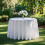 White round tablecloth 120 inches for weddings banquets 6
