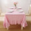 Cotton Red and White Gingham Ruffled Tablecloth 1