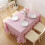 Cotton Red and White Gingham Ruffled Tablecloth 3