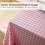 Cotton Red and White Gingham Ruffled Tablecloth 5