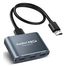 4K@60HZ HDMI Switch 3 in 1 out, Aluminum HDmi Switcher with 1.2M hdmi Cable, 4k HDMI Switch Box Supports HDCP2.2, HDR10, 18Gbps, for Fire Stick, PS5/
