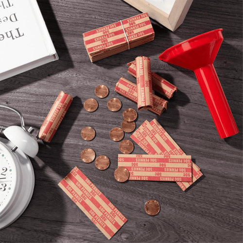 Coin Wrappers, Penny, Red, 100 Count 1
