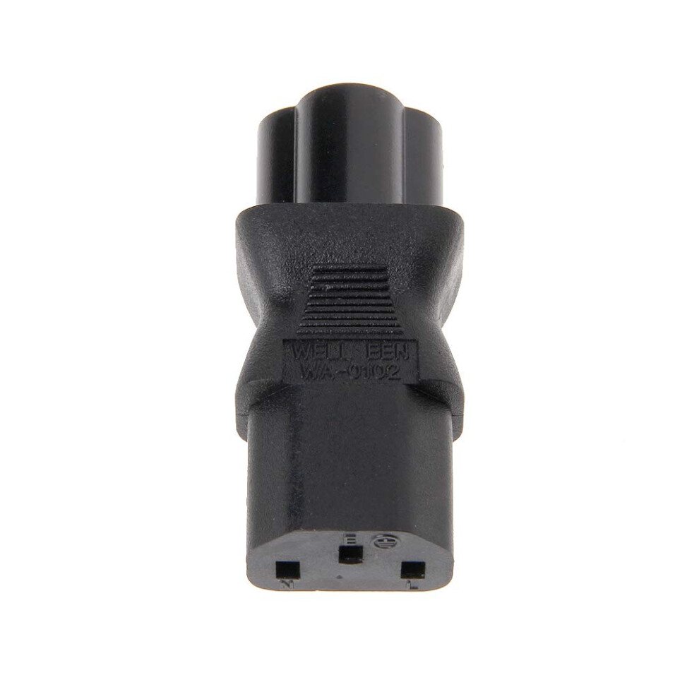 Wt-Ddjjk Socket Converter, Iec 320 C13 Female To C6 Male 3-Pin Cloverleaf Plug Converter Ac Power Adapter 88865829
