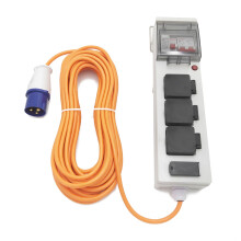 Eurohike Mobile Mains Kit with 3 UK 3-pin Sockets, 2 USB 2.1A Ports & 240V Site Plug, Electric Hook up for Camping, Power Extension, Motorhomes & Car