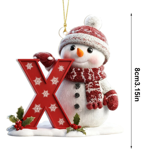 Décoration de sapin de Noël avec initiale (lot de 26) 2