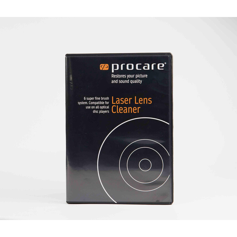 Procare Laser Lens Cleaner, Ideal For Cd Player, Dvd Player, Optical Disc Drive, Safe And Effective 6 Brush Dry System 43574018