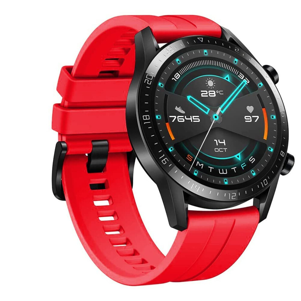 Strap For Huawei Watch Gt3/Gt2/Gt2 Pro 46Mm,22Mm Wristband Compatible Con Huawei Watch Gt Sport Active 46Mm (Red) Red 35204855
