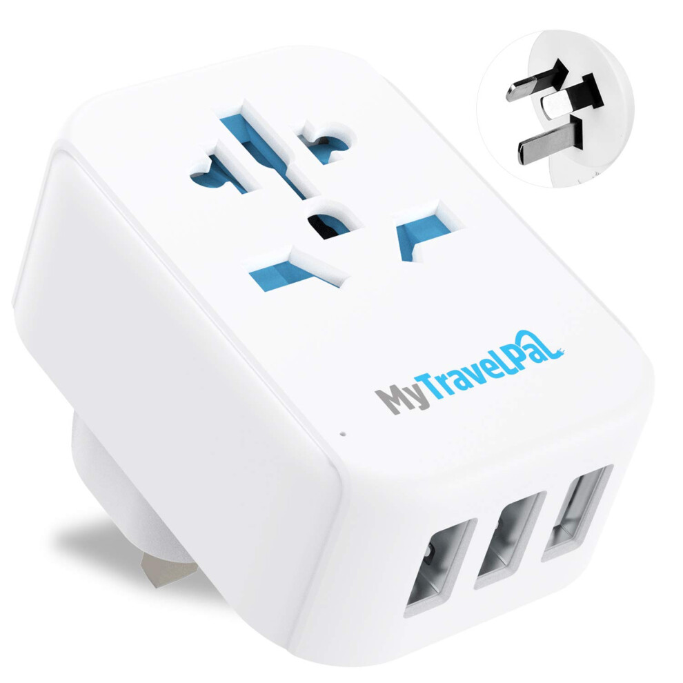 Mytravelpal Uk To Australia Plug Adapter With Usb | Uk Safety Standards | China Australia Travel Adaptor With Usb | Safe & Grounded Type I Travel Ada 49259193
