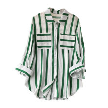 Camisetas de manga larga para mujer, elegantes e informales, con cuello en V, tallas grandes, camisetas estampadas para mujer (3XL)