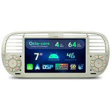 XTRONS 7 Inch Android 13 Car Stereo Radio Player 4+64GB, Built-in 4G Wireless GPS Navigation Car Play DSP RDS Radio Bluetooth WIFI, Support AHD CAM T