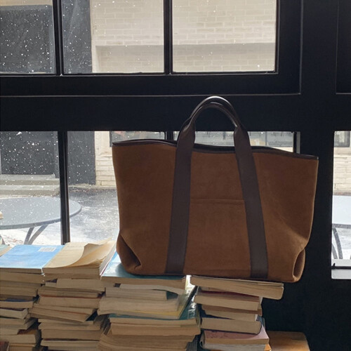 Τσάντα Tote για γυναίκες, μεγάλης χωρητικότητας, τσάντα ώμου, σουέτ, vintage, χειμερινή 1