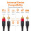 Amazon Basics 2-Male RCA Audio Cable - 33 ft (10 m), Black 3