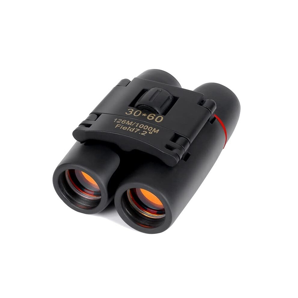 Lsdzhk 30X60 Compact Folding Binoculars, Folding Telescope With Clean Cloth And Carry Case For Adults, Outdoor, Travel, Birding, Birdwatching, Hiking, Sight