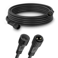 Dalugo 5m/16.4Ft IP65 Waterproof Outdoor Festoon Lights Extension Lead Wire, Black Extension Cable for Solar Fairy & String Lights
