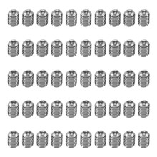 M3 x 4 mm Jeu de douilles a six pans creux en acier inoxydable Capuchon Point Vis sans tete 50 pcs
