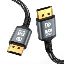jojobnj 16K DisplayPort Cable 2.1, 4.5M DP Cable [16K@60Hz, 8K@120Hz, 4K@240Hz, 40Gbps] | Gold-Plated DP to DP for Gaming Monitor, PC | Supports HDR,