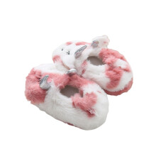 Chaussons pour filles et enfants, pantoufles mignonnes à motifs d'animaux, pantoufles chaudes d'hiver à motifs de vaches, faites des économies