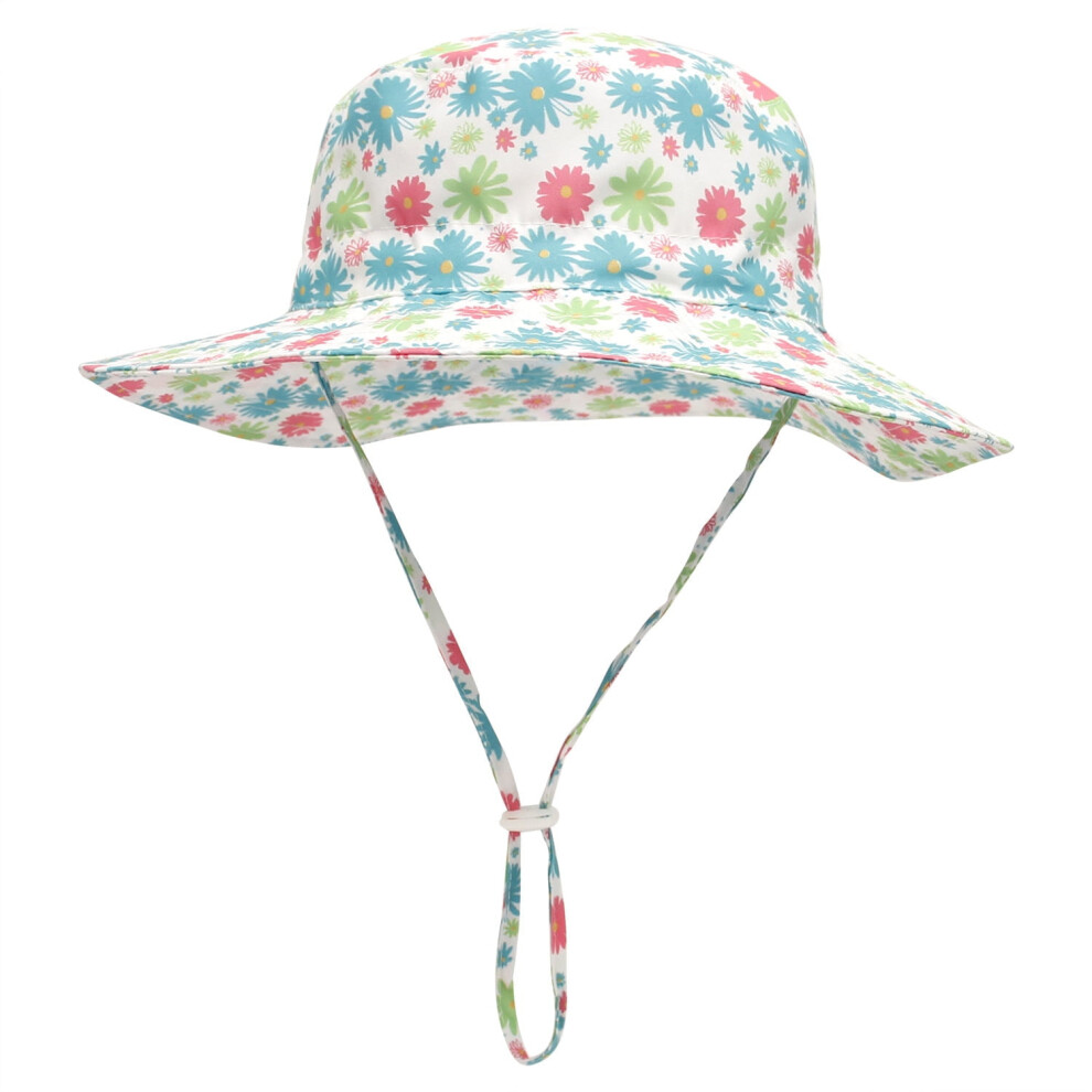 Baby Sun Hat Toddler Beach Swim Hats UPF 50+ Summer Bucket Hat Kids Infant Wide Brim Adjustable Sun Hat for Baby Boy Girls