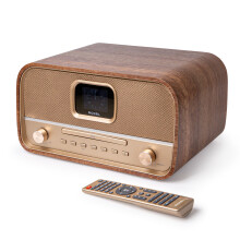 Roxel Amber All-in-One Compact Retro HiFi System with CD Player, DAB/DAB+, BT Audio Streaming, 40W RMS, USB Playback & Charging, FM Radio with RDS, C