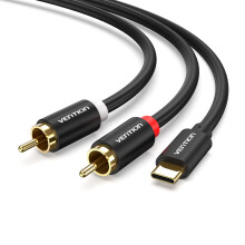 VENTION USB C to 2X RCA Audio Cable Type C to 2RCA Stereo Adapter Cable,USB-C to Dual Cinch Plug Y Cable for Phone,Tablet,Speaker,PS5,Amplifier,DVD,T