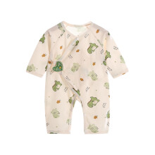Grenouillère pour nouveau-né fille, combinaison légère en coton à manches longues et respirante, imprimée chiot, blanche, 0-1 mois, compatible