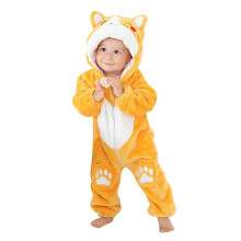 Macacão infantil de manga comprida com estampa de animais para bebês e crianças pequenas, ideal para primavera e inverno. Roupa divertida e fofa