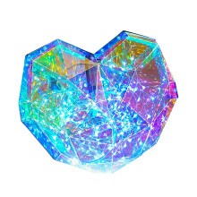 Solas Taibhse Prismatic Oíche Shamhna – Maisiúchán Taibhse LED Iridescent, Dathanna Bogha Ceatha, Ag luí le Cóisir Oíche Shamhna Laistigh &
