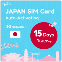 Japan SIM Card 15 Days 1GB/day | Auto Activating | 5G Network With Tethering/HotSpot/Internet Sharing