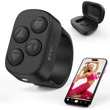 Stouchi Bluetooth 5.4 Scrolling Ring for TikTok, Rock-solid Connection, 100Hrs Battery, Comfort Wear Fingertip Wireless Bluetooth Remote Control, Com