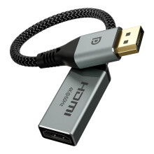 VCELINK 4K Displayport to HDMI Adapter, 1080P@120Hz Uni-Directional DP Male to HDMI Female Converter, Compatible with Computer, Monitor, TV, Projecto