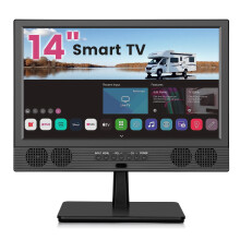 ZOSHING 14 Inch Smart TV,Small Television with HDMI Input,Built-in Digital Tuner/USB-Supports Wall-Mounted-for Bedroom,Kitchen,RV - Includes Remote C