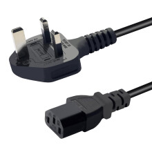 Jindaaudio 10A 250V Power Cable, 2m, Black, 3 Prong, Male-to-Female, Compatible with TVs, Rice Cookers, Computers, Small Appliances (Less than 2000W)