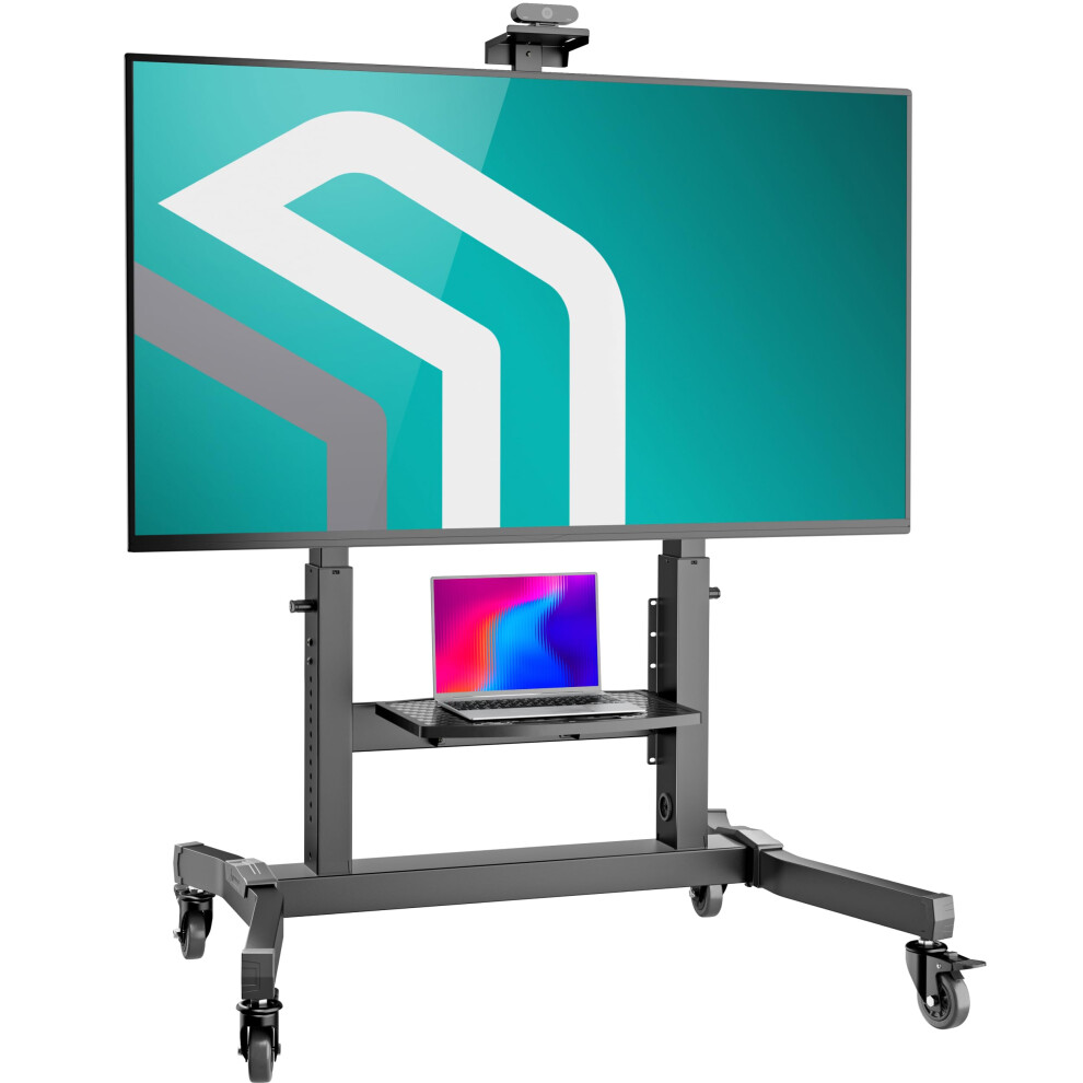Onkron Mobile Tv Stand On Wheels For 50-100 Inch Screen, Professional Heavy Duty Tv Floor Stand Up To 120 Kg - Tv Trolley Vesa 200X200-1000X600/Heigh 5001796710635